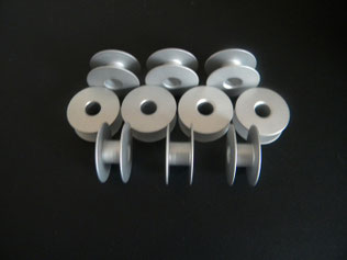 20 Spulen 21 x 9 mm für Industrienähmaschine Alu . 40264A