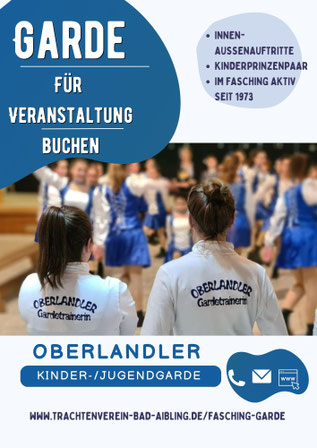 Garde buchen, Oberlandler Kinder-und Jugendgarde mit Prinzenpaar Bad Aibling