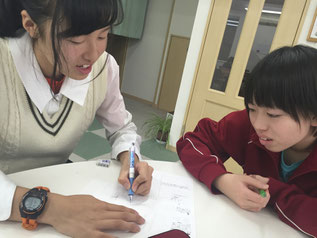 先輩からの指導!