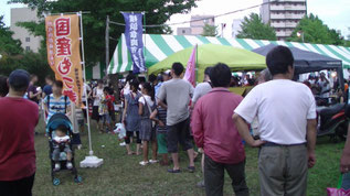 南まつりハマモツ出店の様子