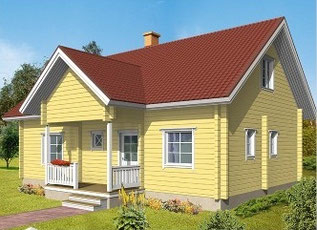 Blockhaus Rostock als Wohnhaus - Typenhaus - Kataloghaus - Hausentwurf - Einfamilienhaus