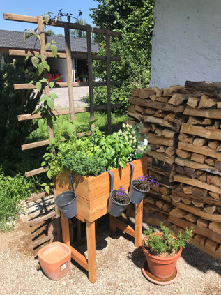 Hochbeet als Sichtschutz