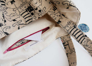 Cérasane tote-bags  sacs couture fait-main artisanal Aveyron