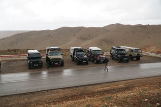 Unsere 4x4 Flotte, bunt gemischte Truppe