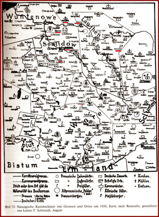 Der spätere Kreis Pr. Eylau um 1450