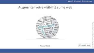 Formation  "Augmenter votre visibilité sur le web" du Cabinet Web 2 Conseil Formation