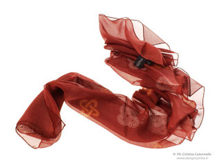 Sciarpa in seta georgette personalizzata . Regione FVG 