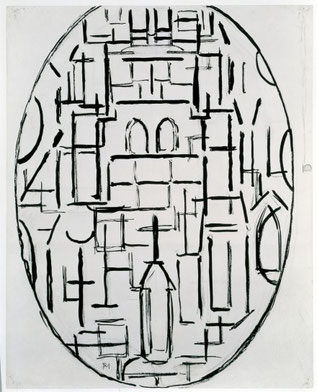 Piet Mondrian, Kirchenfassade 1: Kirche von Domburg ,1914