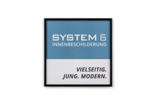 System6 dezentes Türschildsystem in Schwarz oder Silber