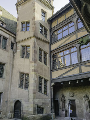 Bild: Wendeltreppenturm des Musée de l'Œuvre-Notre-Dame in Strasbourg