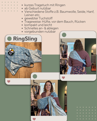 Hüfttragen mit Babytrage - RingSling mit Bildern
