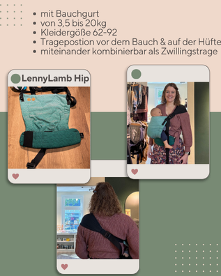Hüfttragen mit Babytrage - LennyLamb Hip mit Bildern
