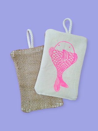 Topfschwamm Fisch neonpink