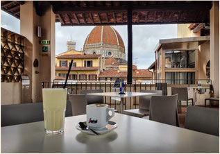 Terrasse der Biblioteca delle Oblate - mit bester Aussicht