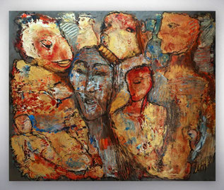 Leinwandbilder, Gemälde, bunt, gespachtelt, Strukturen, XXL, Wohnzimmerbilder, Unikat, Originalbilder, Original, Gemälde kaufen, Moderne Malerei, Abstrakte Malerei, Kunst,