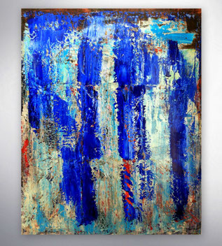 Bild, Gemälde, Silber, Gold, Rot, Grau, Schwarz Weiß, Bunt, XXL, Original, Unikat, Collage mit Stahlteil, 