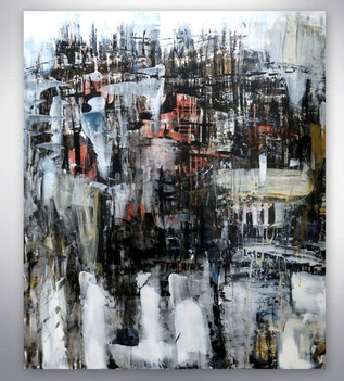 Burgstaller Salzburg Skyline Altstadt Abstrakt Gemalt Acryl
