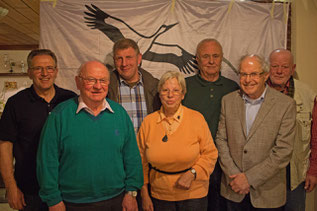 v.l.: Heinrich Eigenbrod, Fritz Fälber, Martin Grünke, Ursula Baumann, Helmut Wurmnest, Hans Schmager, Fritz-Ulrich Schott