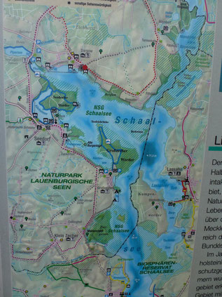 Bild: Karte vom Schaalsee
