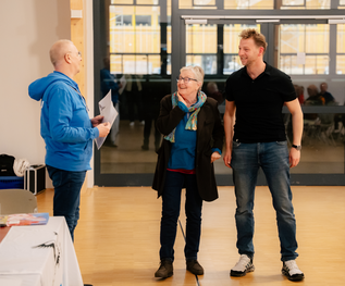 von rechts nach links: Bruno Arndt, Friede Röcher, Peter Berthold