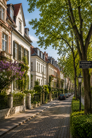 ensemblegeschützt, Wohngebiet Deutschland, historische Architektur, Altbauviertel