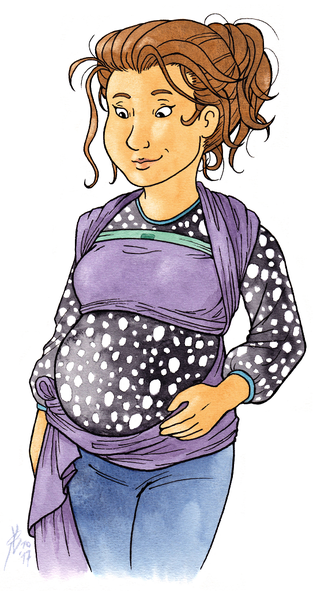 Baby im Beutel: Schwangerenbindeweisen, Bindeweisen für Schwangere nach FTZB