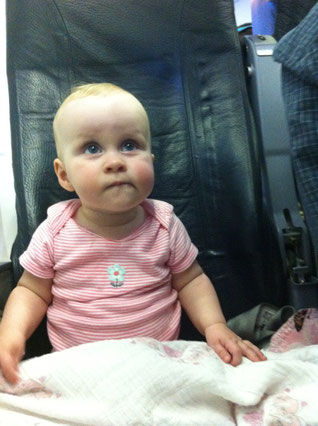 Flying with a Baby - it's hard to get them to nap sometimes!