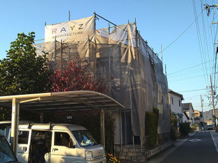 施工中（岐阜県各務原市　外壁塗装工事中）