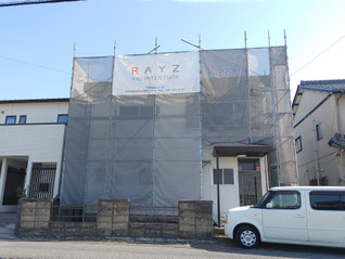 施工中（岐阜県大垣市　外壁塗装工事中）
