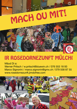  31. Mülchi FASNACHT 2025 - Rosedornezunft Mülchi Motiv 