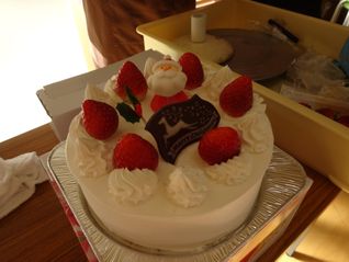 サンタさんケーキの完成!