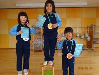 年長さんは女の子が1,2,3位を独占!