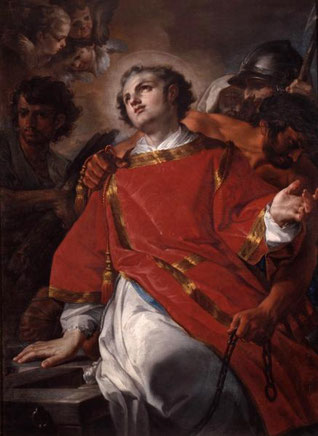 Ajaccio-Palais Fesch : le martyre de Saint Laurent - Giaquinto Corrado peintre italien du XVIIIe s.
