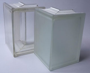 glasbausteine-center.de CLEAR 1919/8 Corner 90° Sahara 1S Clearview (Vollsicht, glatt)  Eckstein Weiss Endstein Satiniert 1Seite Glasbausteine Glass Blocks Glassteine Briques de verre Solaris Glasblock Glasblokke Glass Blokker 13,2x19x8 90° Glassteine Gla