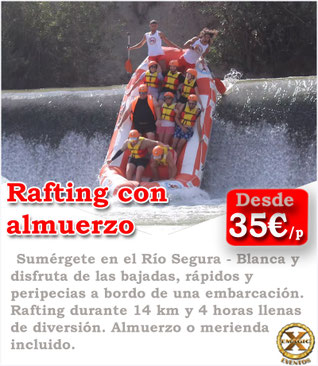 Descenso del rio segura en Murcia