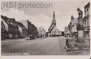 [AK: Falkenberg 1940, Bürgerhäuser am Ring. Eigentum: R.Saalfeld]