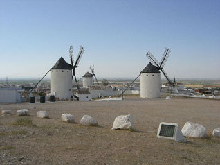 ラ・マンチャ地方の風車のある光景、スペインの代表的光景
