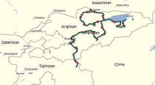 Route durch Kirgistan