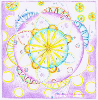 dessin intuitif, mandala, severine saint-maurice, lescerclesdelumiere.com, rosace