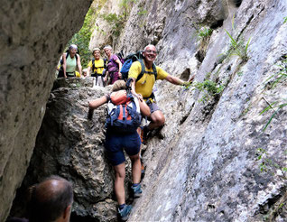 Les gorges du Régalon, passage ludique