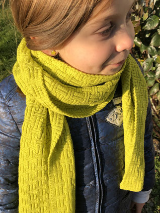 echarpe Rimbaud maille structurée  laine douce enfant 