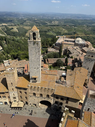 Der Blick vom höchsten Turm Gimignanos