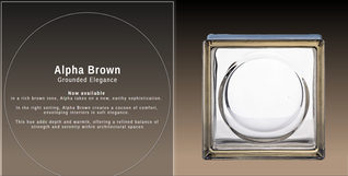 SEVES Alpha Brown Glass Block Glasbaustein Glasstein Glass Blocks Italia Mattone mattoni di vetro blocchi di vetro France Belgique Suisse Schweiz Briques Blocs de verre bloc Nederland ne blok glas glazen blokken Danmark Dansk glasblokke glasblok España  b
