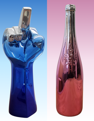 chrome sur plastique , chromage plastique , design , designer , artiste , peinture chrome, machine à chrome , machine à chromer, 