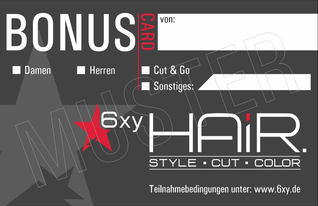 Friseurteam 6xyair - BONUS-CARD