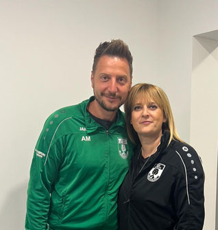 Debora Di Carlo von Debora hairartist aus Neugablonz mit ihrem Bruder, Sportvorstand Antonio Mezzoprete. 