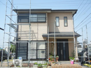 イクメンリフォームによる岐阜県本巣市の住宅の激安外壁塗装工事