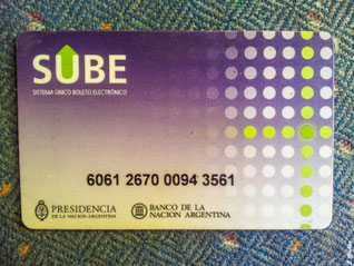 Sube Karte für öffentlichen Nahverkehr in Buenos Aires
