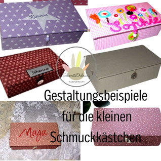 kleine Schmuckkästchen handgemacht, personalisierbar individuell ausgestattet mit Fächern von SchönsteOrdnung Geschenke Box Kunst Handwerk in Bayern