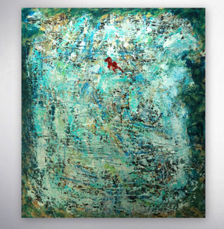 Bild, Gemälde, Silber, Gold, Rot, Blau, Gelb,  Weiß, Bunt, Original, Unikat, Gesichter, Menschen, figurativ, Figuren, Portrait, 